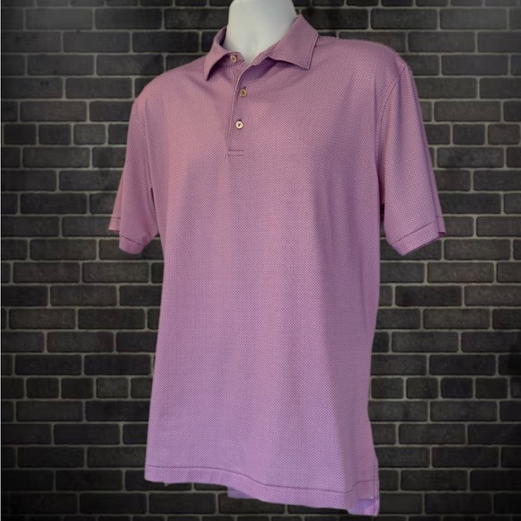 Peter Millar - Men's Purple Martini Print Performance Polo  Shirt: Size - Large - Picture 4 of 13